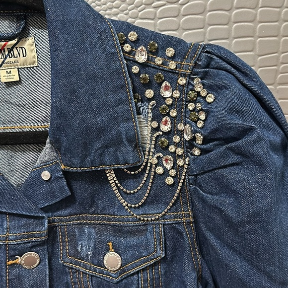Jean Jacket With Rhinestones (M) - Picture 9 of 15